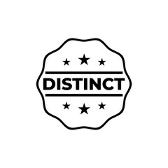Distinct word icon label design vector