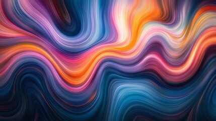 Fototapeta premium Colorful abstract waves with smooth flowing gradient patterns