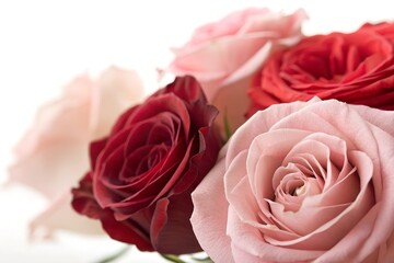 Abstract roses isolated on white background