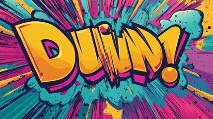 Obraz premium Vibrant Comic Style Explosion Background with Bold Text Effects