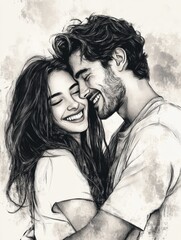 Fototapeta premium Couple hugging
