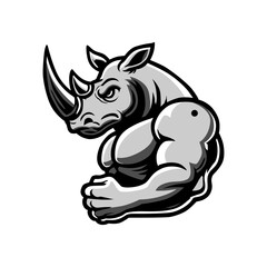 a drawing of a rhino with a rhino on it