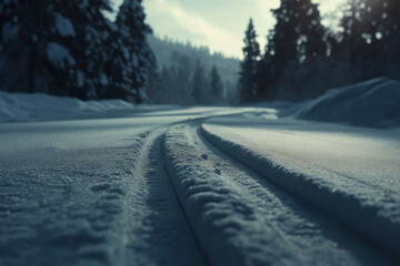 Winterliche Spuren im Schnee: Ruhe und Einsamkeit in der Natur

