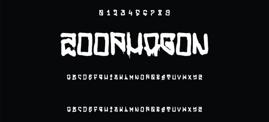 Cool street art font dynamic graffiti font for modern bold marker logo, spirited expressive headline, youth urban vibe. Art typographic design. Vector typeset