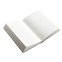 Open book blank pages mockup notebook textbook novel organizer diary notepad white paper document...