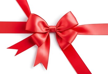 Fototapeta premium red ribbon with bow