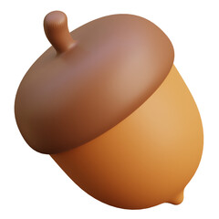3D Oak Nuts Illustration