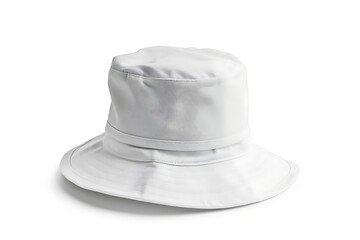 Blank white baseball cap mockup on white background. 3D rendering