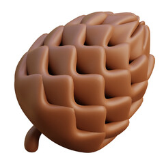 3D Pinecone Illustration