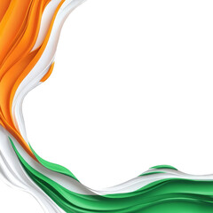 Indian Flag Colors Orange White Green Flowing Satin Fabric Cloth Wave Movement Abstract Background Wallpaper Freedom Independence Republic Day Celebration National Pride Identity Symbol Smooth