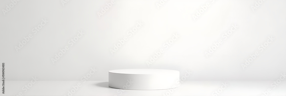 Poster simple white stone pedestal with minimal stand for presentation product display backgrounds in a cle