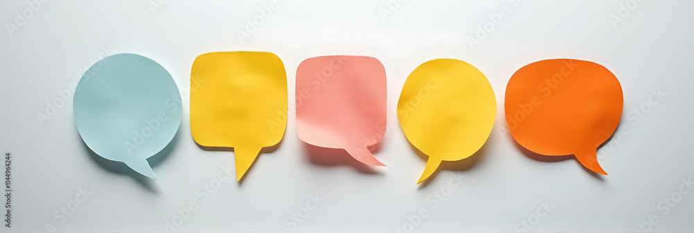 Poster sharing feedback concepts with text on bubble paper can help professionals improve business performa
