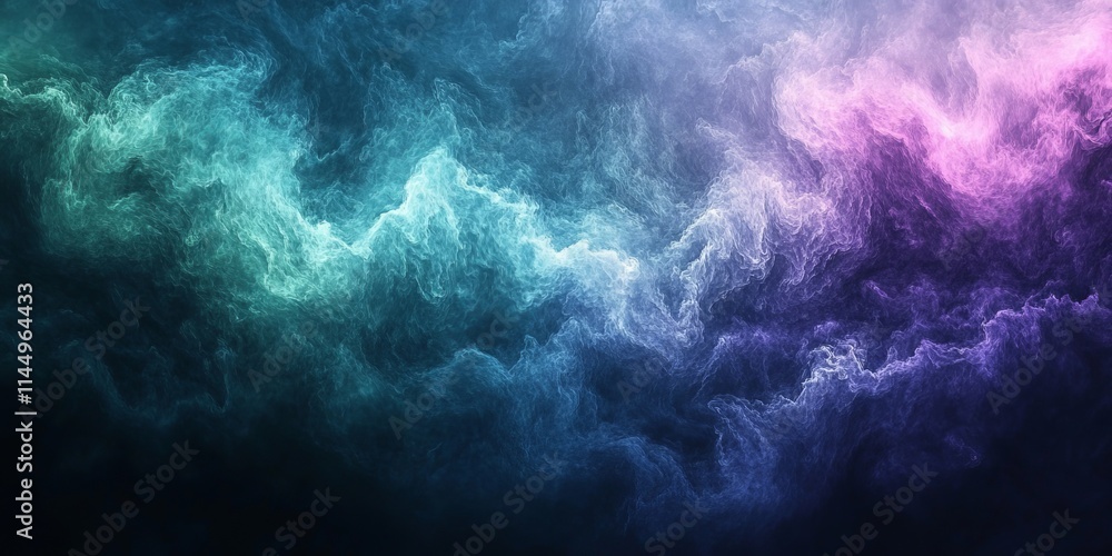 Wall mural grainy gradient background green purple noise texture color gradient abstract glowing banner header 