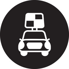 Electric Car glyph icon