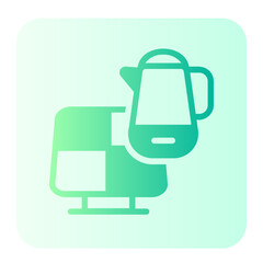 electric kettle gradient icon