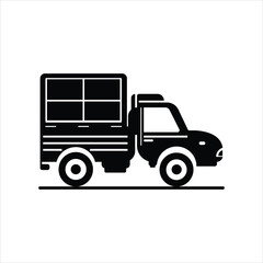 Download Pickup Truck Silhouette Vector Icons with Transparent White Background.