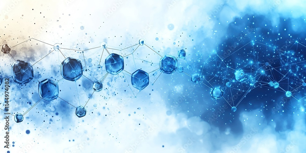 Poster advances in molecular technology demonstrate data transfer through interconnected structures and dig