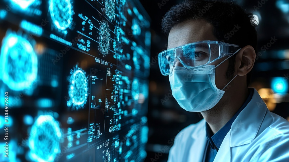 Poster ai technology analyzes data to identify potential infections in a laboratory setting