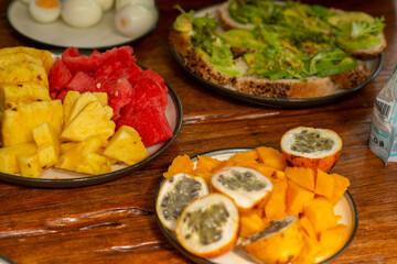 Assortment of tropical Indonesian fruits