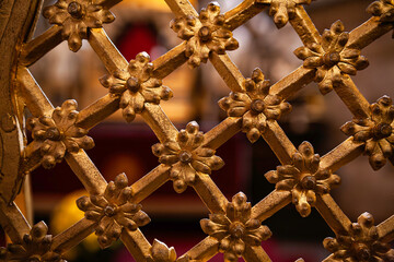 Golden Decorations in a Sacred Place of Worship