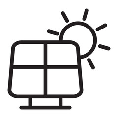 solar energy line icon