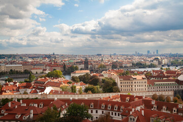 Naklejka premium Panoramic View of Prague City