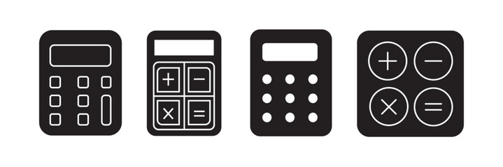 Calculator icon set. Accounting calculator icon. calculator vector