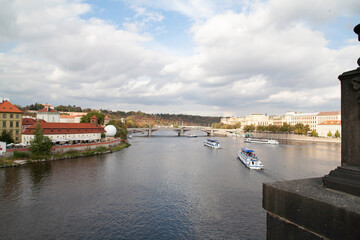 View of the Vltava River in Prague
