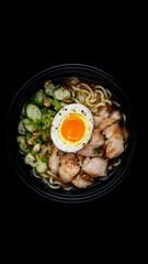 Ramen with egg.