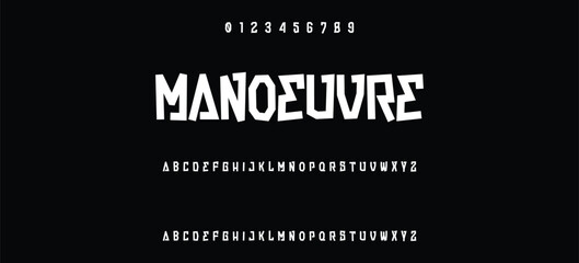 Street alphabet in hip-hop graffiti style, hand drawn. youthful urban atmosphere. energetic expressive title. vector graffiti alphabet on black background