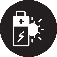 Obraz premium battery glyph icon