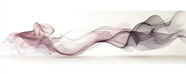 A flowing abstract design featuring soft, swirling shades of black and burgundy against a light background, evoking a sense of movement and elegance.