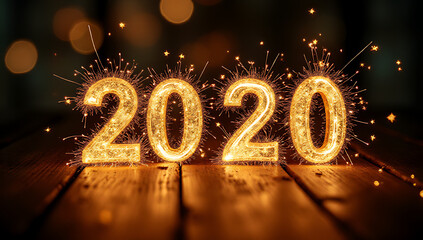 Countdowns and celebrations of new year 2020 mark a fresh start on smartphones with festive mobile text messages sent to loved ones._00001_