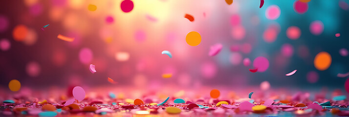 Colorful confetti falling in a vibrant mood for celebrations with creative decoration and design elements as party backdrops._00001_