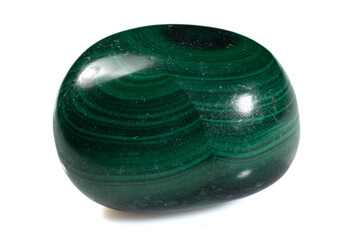 Polished Natural Malachite Stone with Striking Green Bands