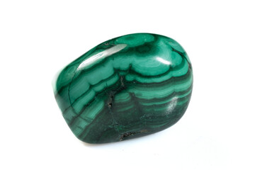 Fototapeta premium Natural Malachite Gemstone with Striking Green Patterns and Variations