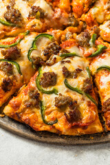 Homemade Italian Sausage and Pepper Pizza