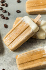 Cold Frozen Thai Iced Coffee Popsicles
