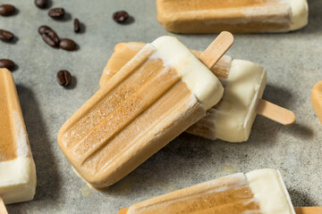 Cold Frozen Thai Iced Coffee Popsicles