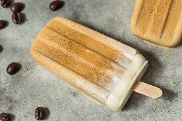 Cold Frozen Thai Iced Coffee Popsicles