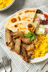 Homemade Greek Gyro Plate