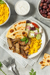 Homemade Greek Gyro Plate