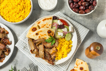 Homemade Greek Gyro Plate