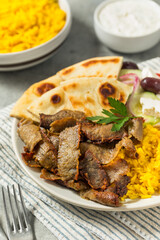 Homemade Greek Gyro Plate