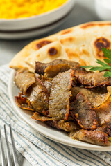 Homemade Greek Gyro Plate