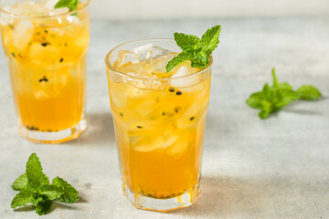 Cold Refreshing Passion Fruit Iced Tea