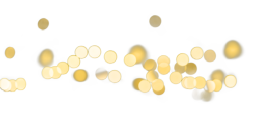 Shimmering garland lights. Glittering bulbs with a soft bokeh effect, twinkling and glowing in golden tones. Perfect for festive Christmas or New Year celebrations isolated on