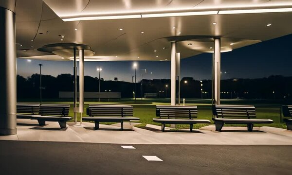 Rest area on a highway.