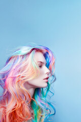 Naklejka premium Festive hair style for New Year