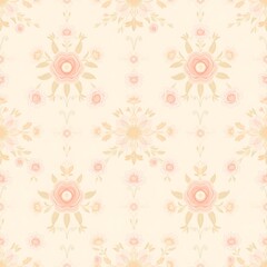 Pastel Floral Damask Pattern 